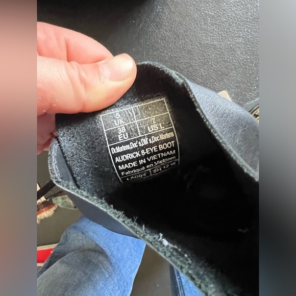 Dr Martens AUDRICK NAPPA LEATHER PLATFORM ANKLE BOOTS, size 7 - Picture 6 of 8